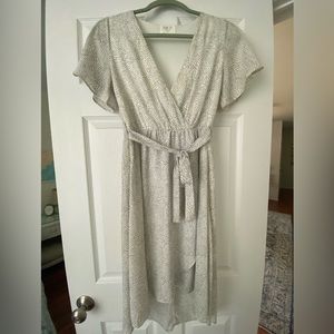 Sienna Sky White Dot Wrap Dress Size XS